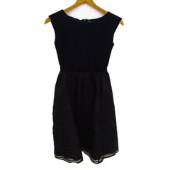 クミキョク ワンピース ドレス ノースリーブ ストレッチ ブランド トップス 黒 レディース S2サイズ ネイビー×ブラック 組曲 【中古】