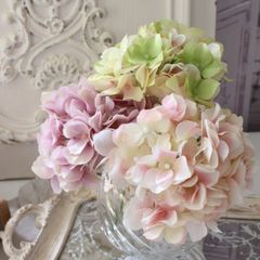 造花 アジサイ ピック 紫陽花 あじさい モーブ ライトピンク ピンクグリーン ナチュラル 可愛い シルクフラワー アーティフィシャルフラワー インテリアフラワー ブーケ 花束 おしゃれ