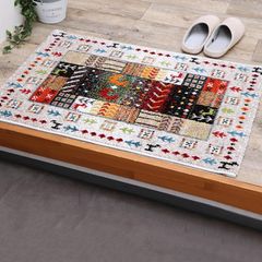イケヒコ 玄関 選べる マット ラグ ウィルトン 単品 イビサ アイボリー 約60×90cm 厚み 約15mm トルコ製 へたりにくい 耐久性 弾力性 抗菌防臭 消臭 ギャベ柄 エレガント 洗濯不可 おしゃれ ふわふわ #1311190141801 0