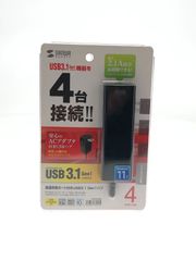 サンワサプライ USBハブ USB3.1Gen1 USB3.0 急速充電 セルフパワー 4ポート ブラック USB-3H420BK