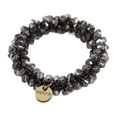 【ダークグレー × ワンサイズ】[Cream dot. クリームドット公式] ヘアアクセサリー レディースヘアゴムっぽい 髪留め まとめ髪 18色 ガラスビーズ パール ハンドメイド華やか 