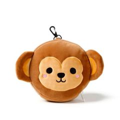 アイマスク付もちもちピロー おさるのジェレミー 送料無料 快眠 枕 かわいい プレゼント 人気 便利 トラベルグッズ