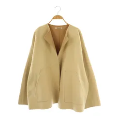 オーラリー AURALEE SUPER FINE MELTON NO COLLAR BLOUSON ノーカラーコート アウター 0 ベージュ /DF ■OSのサムネイル