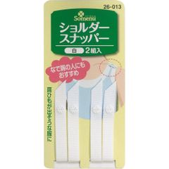 ショルダースナッパー 白 2組入 肩ひも 固定 スナップボタン 洋服 ノースリーブ なで肩 手芸 クロバー
