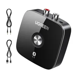 【特価セール】UGREEN Bluetooth5.3 レシーバー オーディオレシーバー 【TELEC認証番号：R211-190314】 3.5mm AUX＋RCA ブルートゥース受信機 EDR省電対応 コンポ/TV/スピーカーなど用 ワイヤレス化 AAC対応