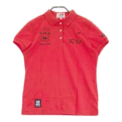 サイズ：2 MASTER BUNNY EDITION マスターバニーエディション 10周年 ×BATMAN 半袖ポロシャツ  レッド系 [240101400909]# ゴルフウェア レディース ストスト