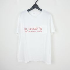 17SS The Letters ザ レターズ HI HOW ARE YOU POCKET T-SHIRT メッセージプリント ポケット 半袖 Tシャツ WHITE RED XL