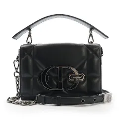 クリスチャンディオール 30 Montaigne モンテーニュ 3WAY クラッチ チェーン ショルダー ハンドバッグ 斜め掛け 日本未入荷 ラムスキン レザー ブラック ガンメタル金具 M9218BNNA Christian Dior（未使用　展示品）