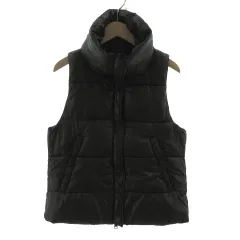 アーバンリサーチ URBAN RESEARCH ジャケット ベスト スタンドカラー ビッグカラー 中綿入り ブラック 黒 F