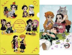 【中古】クリアファイル 集合(ふたりシリーズ) クリアファイル＆下敷きセット 「鬼滅の刃 吾峠呼世晴原画展」