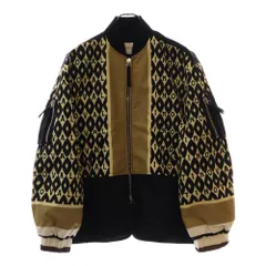 VALENTINO 17SS リブ切替 モヘア混 ウール ブルゾン ジャケット