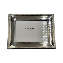 Christofle クリストフル フォトフレーム パール 10×15cm シルバー 写真立て 銀コーティング 中古 T1