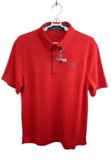【未使用品】UNDER ARMOUR(アンダーアーマー) ポロシャツ 赤 メンズ XL ゴルフ用品 2406-0461 新品