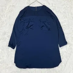 GU ジーユー Lサイズ UNIQLO ユニクロ シャツ ブラウス ネイビー 長袖 レディース スモック ワンピース ウィメンズ ラグランスリーブ 紺色