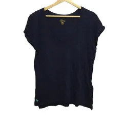 POLObyRalphLauren(ポロラルフローレン) 半袖Tシャツ サイズM レディース - ネイビー Vネック