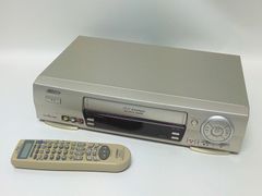 【浜館66-427】 《現状品》 Victor ビクター 2000年製 ビデオデッキ HR-G10 リモコン付属 【中古品】