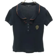 GUCCI フリル 襟つき ポロシャツ 半袖 Tシャツ ブラック Lサイズ グッチGUCCI半袖ポロシャツTシャツロゴ黒ブラックイタリア製