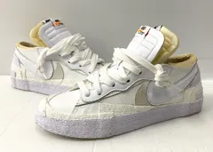 ナイキ NIKE sacai × Nike Blazer Low White Patent Leather DM6443-100 メンズ靴 スニーカー ロゴ ホワイト 26cm 201-shoes552