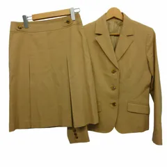 バーバリー ロンドン BURBERRY LONDON 美品 セットアップ ジャケット スカート 背抜き 38 約Ｍ ベージュ ■WY 0316のサムネイル