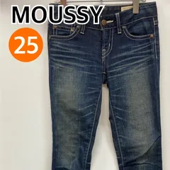 MOUSSY マウジー パンツ ジーパン デニム スキニーデニム レディース ブルー 25サイズ【CB454】