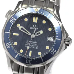 Th937941 オメガ 腕時計 シーマスター 300M 2551.80.00 デイト Mサイズ SS 自動巻き ブルー ボーイズ OMEGA
