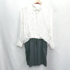  株式会社メルローズ 長袖 膝下丈 ワンピース 表記なし ホワイト ネイビー レディース  【1406180069735】