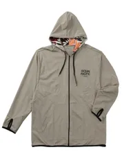 ラッシュガード 長袖 大きいサイズ メンズ フルジップパーカー ボタニカル OP OCEAN PACIFIC C070417-05 オリーブ