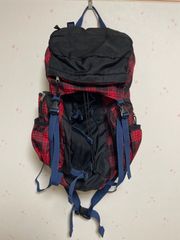 コロンビア　リュックサック　中古　チェック柄