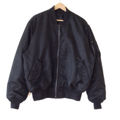 ALPHA INDUSTRIES(アルファ) ブルゾン サイズL メンズ 黒 リバーシブル/MA-1/RVCAコラボ/冬物