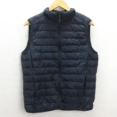 U■ユニクロ/UNIQLO ウルトラライトダウンベスト/軽量【M】紺/MENS/44j【中古】■