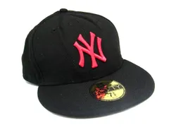 ■美品■ NEWERA ニューエラ MLB ニューヨークヤンキース ウール100% キャップ ベースボールキャップ 帽子 ブラック系 DJ6750