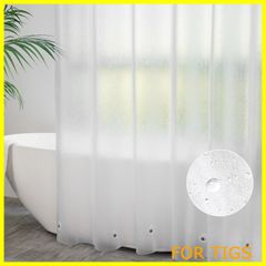 【数量限定】AooHome シャワーカーテン 半透明 ロング丈 防水 防カビ バスカーテン ユニットバス 浴室 間仕切り 北欧 クリア 清潔 180 x 220cm