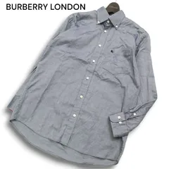 BURBERRY LONDON バーバリー ロンドン 通年 ホース刺繍★ ノバチェック使い 長袖 ボタンダウン シャツ Sz.M　メンズ 日本製