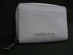 ■美品■ MICHAEL KORS マイケルコース レザー ラウンドファスナー 財布 ウォレット コインケース カードケース パープル系 DJ3198