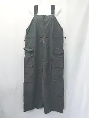 ◇ Θ niko and … ニコアンド ハーフジップ ロング丈 サロペット スカート サイズM ブラック レディース E  【1503040005381】