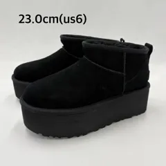 23.0cm　UGG　Classic Ultra Mini Platform クラシック ウルトラ ミニ プラットフォーム　ブラック 厚底ムートンブーツ