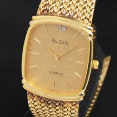 値下げ 稼働★希少★美品★ELGIN タンク型 手巻き腕時計 革ベルト新品 Yahoo!オークション -「elgin 腕時計」(アクセサリー、時計) の