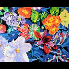 絵画　額付き　ヒロ ヤマガタ　F8 【　花火　】手描き　肉筆 絵画 額付き ヒロ ヤマガタ F8 【 花火 】手描き 肉筆