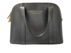 ♪2503 FURLA フルラ ハンドバッグ ショルダーバッグ 2way ドーム型 サンディ 中古 美品 ストラップ無し