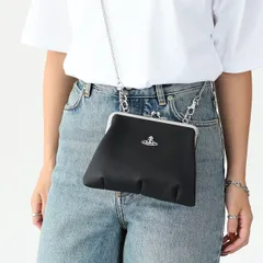 Vivienne Westwood ヴィヴィアン ウエストウッド ハンドバッグ バッグ がま口 ミニショルダーバッグ 52020003S000B SAFFIANO BIOGREEN GRANNY レディース ブラック 黒 ミニバッグ ハンドバッグ