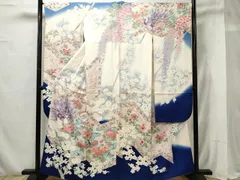 平和屋着物■豪華振袖　屏風孔雀枝花文　暈し染め　正絹　逸品　CAAR4755ev