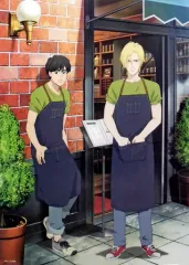 【中古】ポスター(アニメ) オリジナルA3クリアポスター アッシュ・リンクス＆奥村英二(全身) 「BANANA FISH cafe and bar」 事前予約特典
