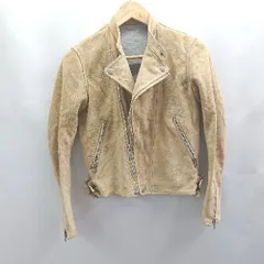 ◇ ⊇ DRESSTERIOR ドレステリア カジュアル 長袖 スエード　ライダースジャケット サイズ36 ベージュ系 レディース E  【1505290001502】