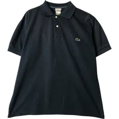 古着　80S 黒R フランス製　ラコステ　ポロシャツ　長袖　紫　5 フレラコ 全国通販VINTAGE 80s FRENCH LACOSTE\"POLO SHIRTS\"BLACK MADE IN