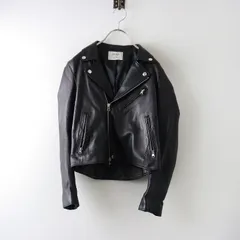 ステュディオス STUDIOUS ラムレザーダブルライダースジャケット 1 ブラック/黒 羊革 ブルゾン バイカー【2400014555684】