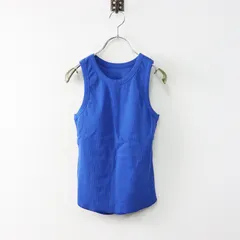 美品 2024SS シップス SHIPS 手洗い可 カップ付き リブ タンクトップ one size/ブルー ノースリーブ カットソー【2400014122923】のサムネイル