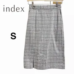 S index インデックス チェックジャージ タイトスカート ストレッチ素材 サイズS サイドボタンがタックインした時のアクセントポイントに!! シンプルなデザインなので、オフィススタイルはもちろんデイリースタイルにも着回しできるデザイン T124_a183