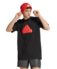 [アディダス] 半袖 Tシャツ フューチャー アイコン バッジ オブ スポーツ ECT59 メンズ ブラック/ブライトレッド(IC3716) M [ブラック/ブライトレッド(IC3716)] [Free Size]