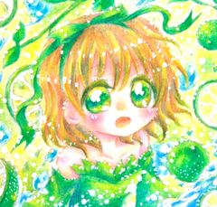 ドローイング原画 ✾ すだちをひとしずく