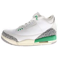 NIKE (ナイキ) WMNS AIR JORDAN 3 RETRO LUCKY GREEN CK9246-136 ウィメンズ エアジョーダン 3 レトロ ラッキー グリーン ハイカットスニーカー ホワイト US7/24cm